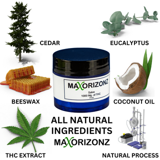 Maxorizonz Delta 8 + Delta 9 THC Pain Relief Salve (1000mg)
