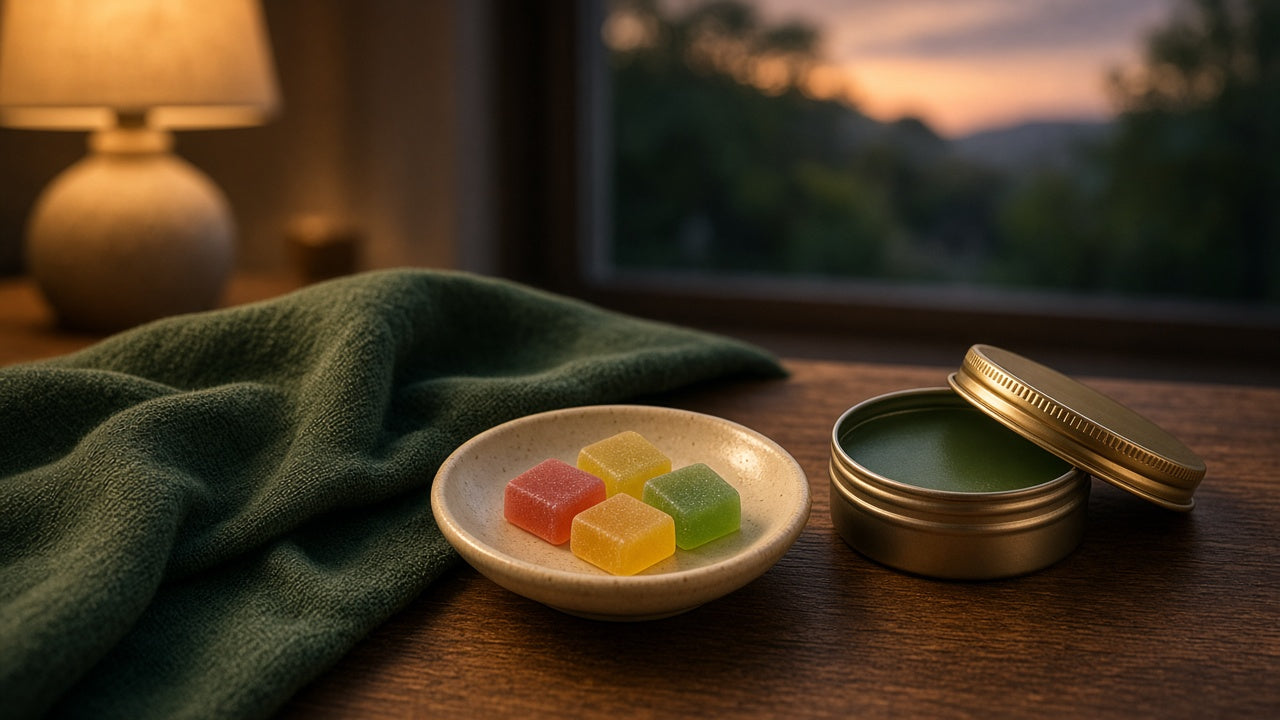 Maxorizonz vegan Delta-8 THC gummies and hemp-derived salve